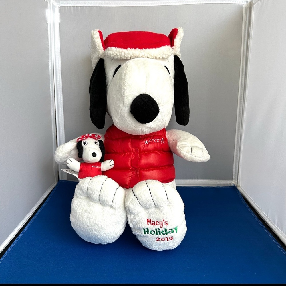 Snoopy Macy's Exclusive 2015 Holiday Snoopy Plush Sister Bell Backpack clip